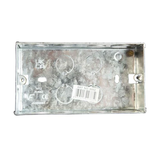 Dencon Metal Back Box 2-Gang 45mm