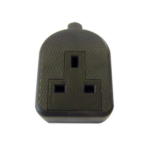 Dencon Trailing Socket 13A 1-Gang Black