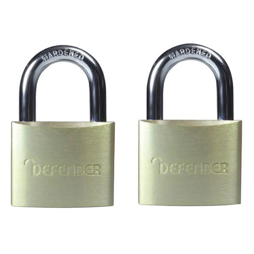 Defender Aluminium Padlock Keyed Alike Twin Pack 40mm
