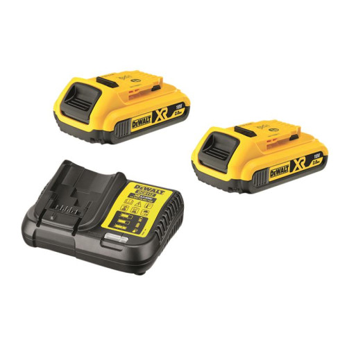Dewalt DCB183 2C 18V Battery & Charger Pack - 2 x 2Amp Batteries + 1 x DCB112 Charger