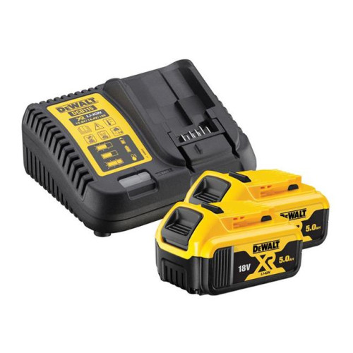 Dewalt DCB184B2C XR Charger & Battery Set 18V 2 x 5.0Ah Li-ion
