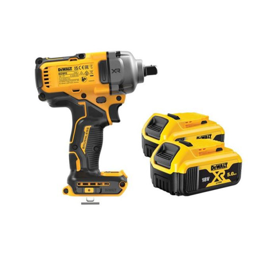 Dewalt DCF892P2T XR BL High Torque 1/2in Impact Wrench 18V 2 x 5.0Ah Li-ion