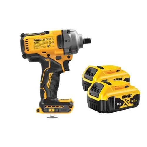 Dewalt DCF892P2T XR BL High Torque 1/2in Impact Wrench 18V 2 x 5.0Ah Li-ion