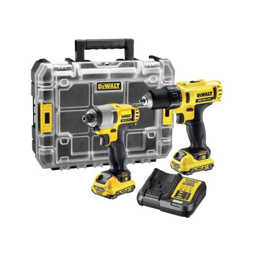 Dewalt DCK211D2T 10.8 Volt XR Drill Driver and Impact Driver Twin Kit