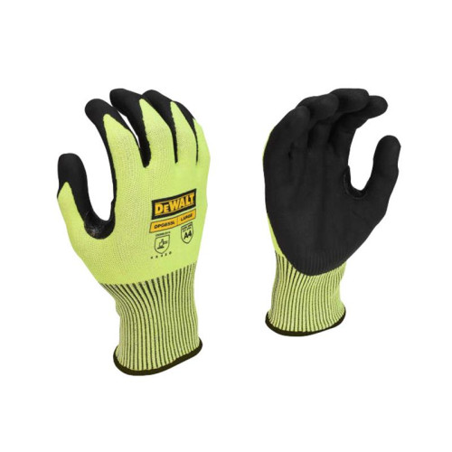 Dewalt Hi-Vis Cut D Grip Gloves - L (Size 9)