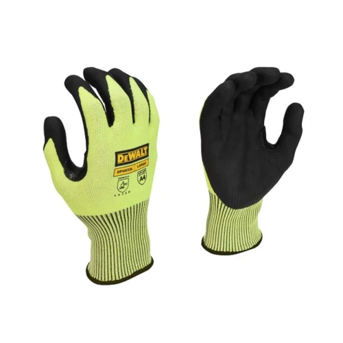 Dewalt Hi-Vis Cut D Grip Gloves - L (Size 9)