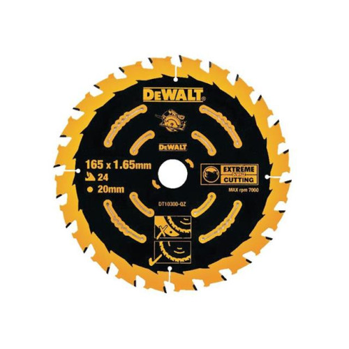 Dewalt Circular Saw Blade 165 x 20mm x 24T Corded Extreme Framing