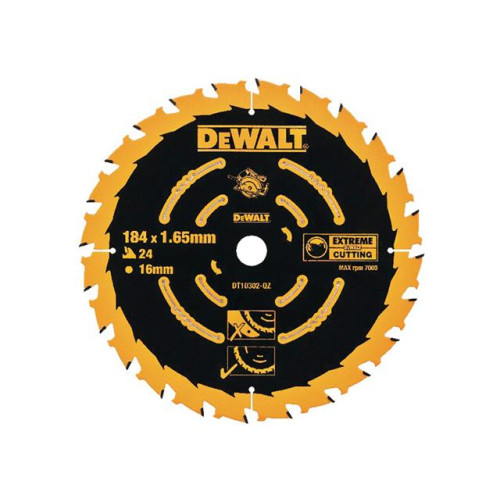 Dewalt Circular Saw Blade 184 x 16mm x 24T Corded Extreme Framing