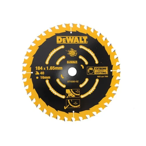 Dewalt Circular Saw Blade 184 x 16mm x 40T Corded Extreme Framing