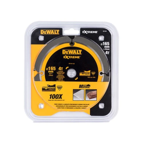 Dewalt Extreme PCD Fibre Cement Saw Blade 165 x 20mm x 4T