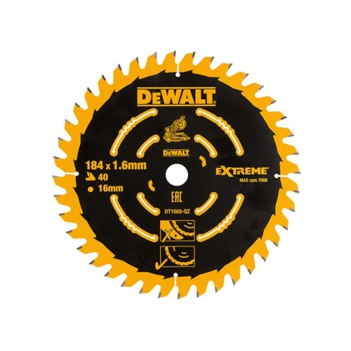 Dewalt Cordless Mitre Saw Blade For DCS365 184 x 16mm x 40T Coarse