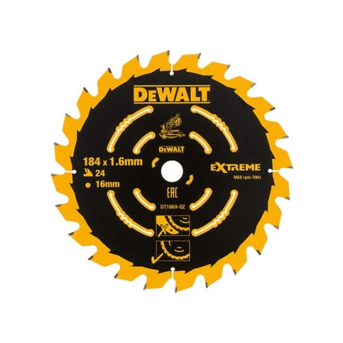 Dewalt Cordless Mitre Saw Blade For DCS365 184 x 16mm x 24T Coarse