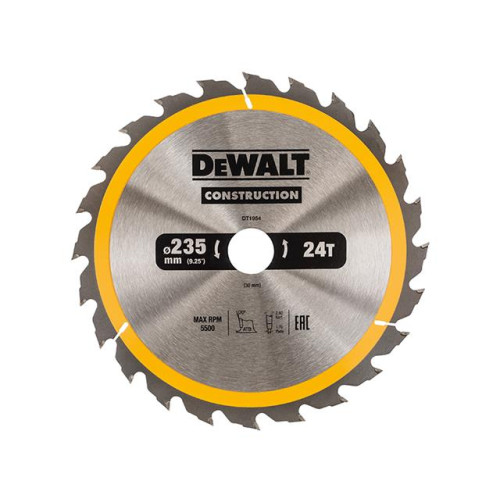 Dewalt Construction Circular Saw Blade 235 x 30mm x 24T