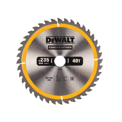 Dewalt Construction Circular Saw Blade 235 x 30mm x 40T