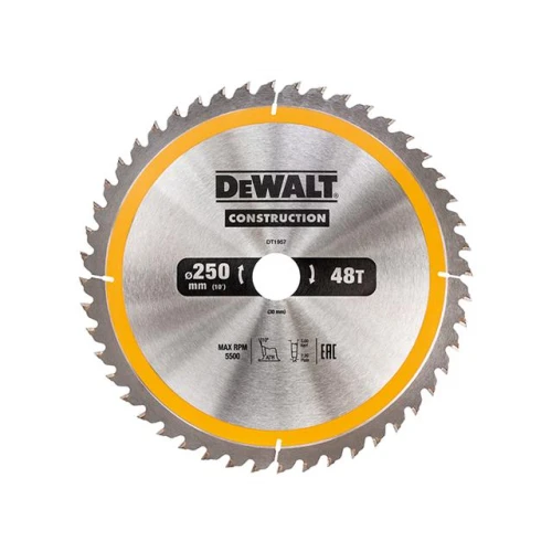 Dewalt Construction Circular Saw Blade 250 x 30mm x 48T