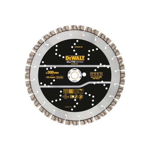Dewalt ELITE SERIESâ„¢ All Purpose Diamond Segmented Wheel 300 x 25.4mm