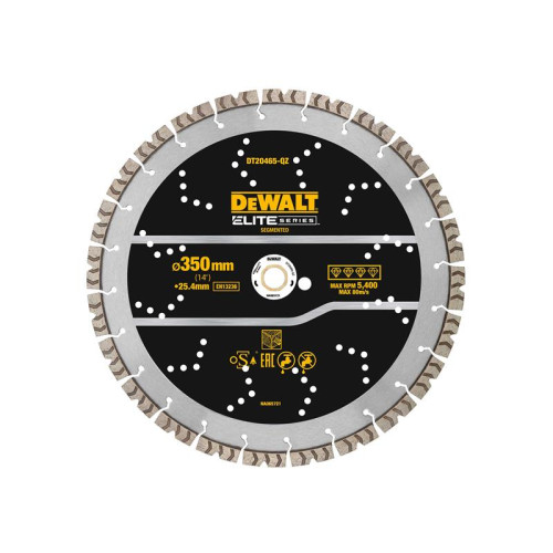 Dewalt ELITE SERIESâ„¢ Rebar Concrete Diamond Wheel 350 x 25.4mm