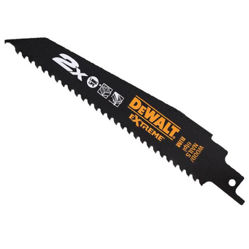 Dewalt 2X Life Wood & Nail Reciprocating Blades 305mm Pack of 5