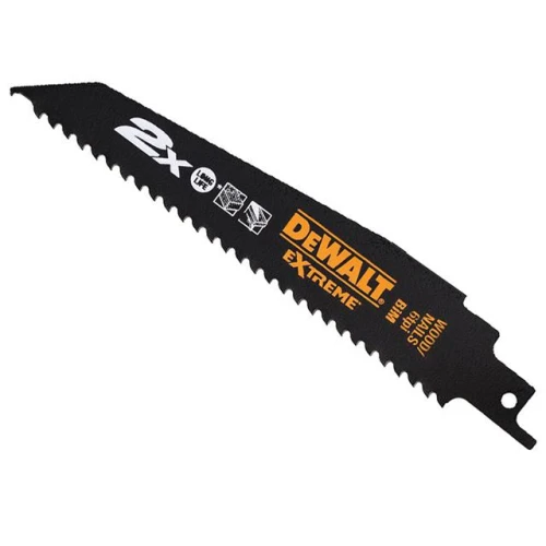 Dewalt 2X Life Wood & Nail Reciprocating Blades 305mm Pack of 5