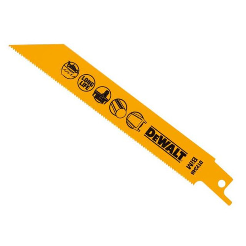 Dewalt Sabre Blade Cobalt Steel Cordless Metals 3mm Max 152mm Pack of 5