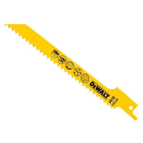 Dewalt Sabre Blade Fine Fast Cuts & Curve Cutting in Wood 152mm Pack of 5