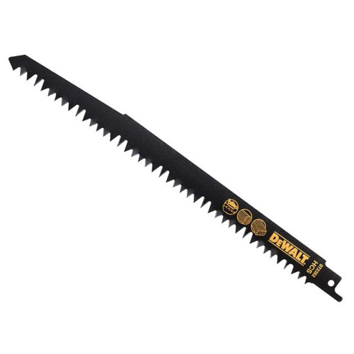 Dewalt HCS Wood Cutting Recip Saw Blades - Coarse Fast Cuts 240mm (Pack 5)