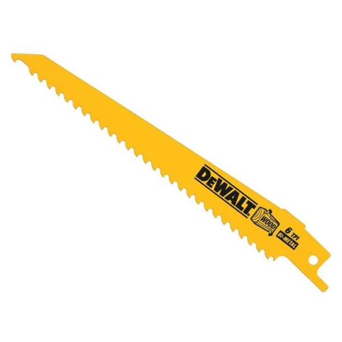 Dewalt Sabre Blade Fast Cuts Wood with Nails Plastics 152mm Pack of 5