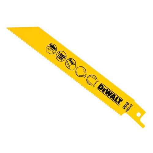 Dewalt Sabre Blade Bi Metal Fast Cuts Metals, Sheet Metals 152mm Pack of 5