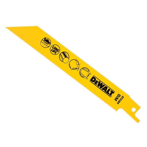 Dewalt Sabre Blade Bi Metal for Metal Pipes & Profiles Max 3mm 152mm Pack of 5
