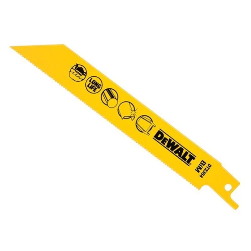 Dewalt Sabre Blade Bi Metal for Metal Pipes & Profiles Max 3mm 152mm Pack of 5