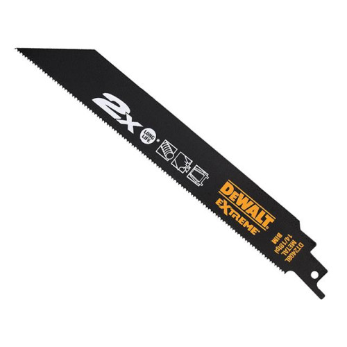 Dewalt 2X Life Metal Reciprocating Blades 203mm Pack of 5