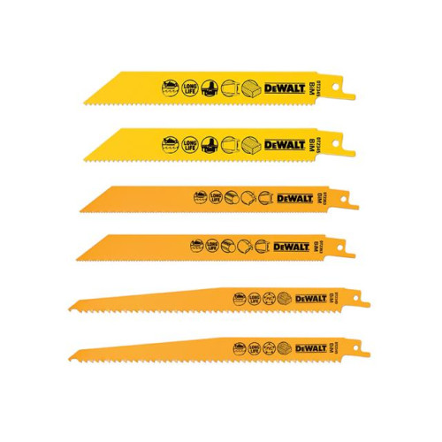 Dewalt DT2444 Reciprocating Saw Blade Set 6 Piece