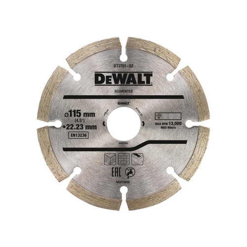 Dewalt DT3701 Segmented Diamond Cutting Disc 115 x 22.23mm
