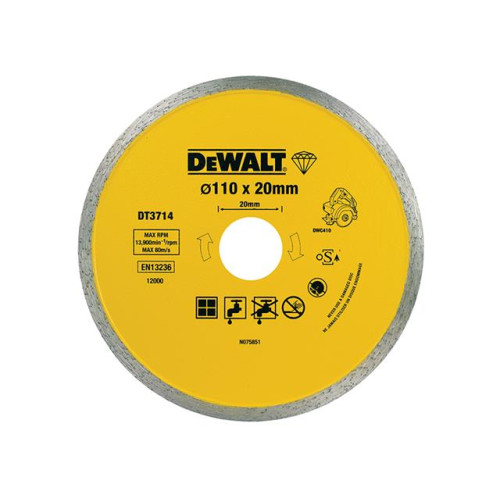 Dewalt Diamond Tile Blade 110mm x 20mm