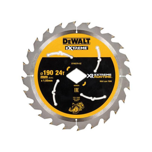 Dewalt Extreme Runtime FlexVolt Circular Saw Blade 190mm x Diamond x 24T