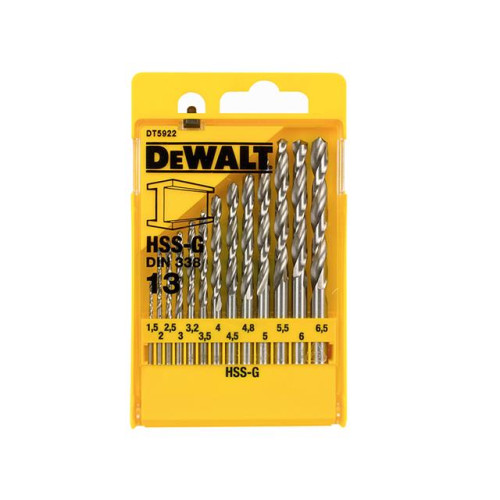 Dewalt HSS G Jobber Drill Bit Set, 13 Piece