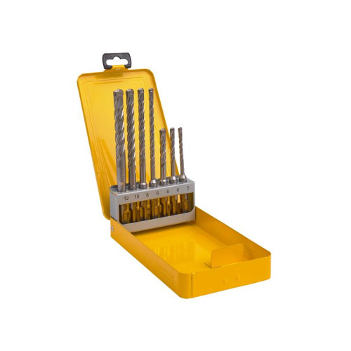 Dewalt ELITE SDS+ Full Head Carbide 4 Cutter Drill Bit Set, 7 Piece