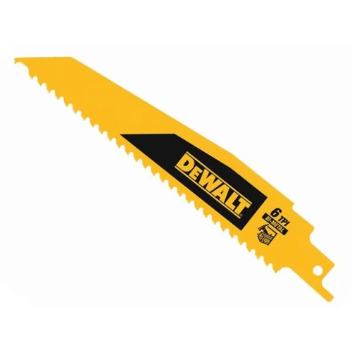 Dewalt Bi-Metal Wood Demolition Reciprocating Blade 152mm x 6 TPI (Pack 5)