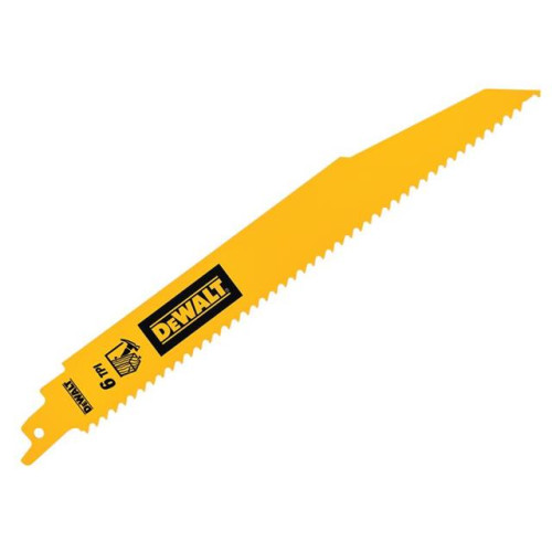 Dewalt Bi-Metal Wood Demolition Reciprocating Blade 228mm x 6 TPI (Pack 5)