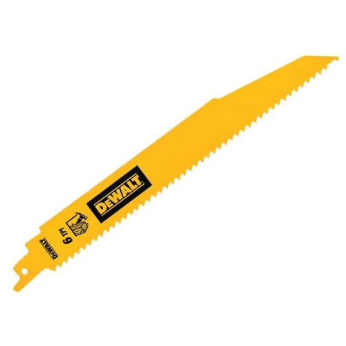 Dewalt Bi-Metal Wood Demolition Reciprocating Blade 228mm x 6 TPI (Pack 5)