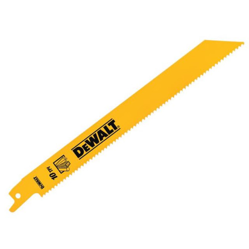 Dewalt Bi-Metal General Purpose Reciprocating Blade 203mm x 10 TPI (Pack 5)