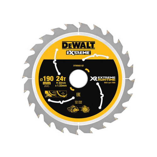 Dewalt FlexVolt XR Circular Saw Blade 190mm x 30mm 24T