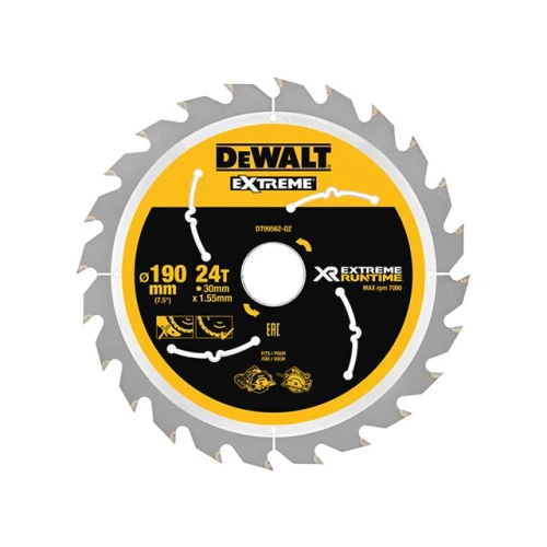 Dewalt FlexVolt XR Circular Saw Blade 190mm x 30mm 24T