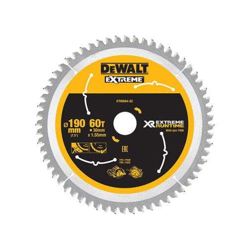 Dewalt FlexVolt XR Circular Saw Blade 190mm x 30mm 60T