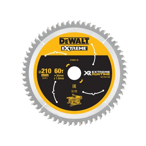 Dewalt FlexVolt XR Table Saw Blade 210mm x 30mm 60T