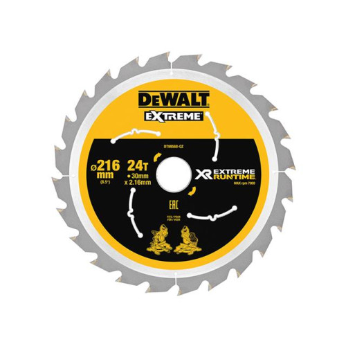 Dewalt FlexVolt XR Circular Saw Blade 216mm x 30mm 24T