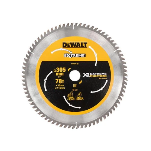 Dewalt FlexVolt XR Mitre Saw Blade 305 x 30mm x 78T
