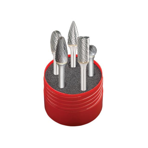 Dormer Solid Carbide Rotary Burr Cylindrical Set 5 Piece