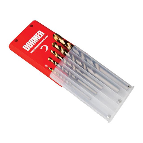 Dormer A08910 Set A002 HSS TiN Coated Jobber Drill Set of 5 4.0-10.0 x 0.5mm