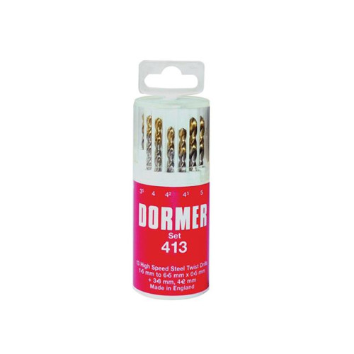 Dormer A094 No.419 HSS TiN Coated Drill Set of 19 1.00mm-10.00mm x 0.5mm